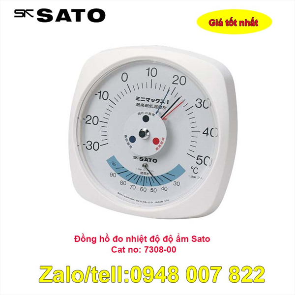 Đồng hồ đo nhiệt độ độ ẩm Sato No.7308-00